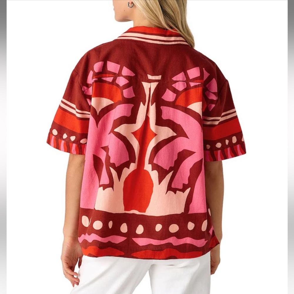 NWT CROSBY by Mollie Burch
Iker Coordinating Cotton Linen Blend Short Sleeve Top - Picture 2 of 5